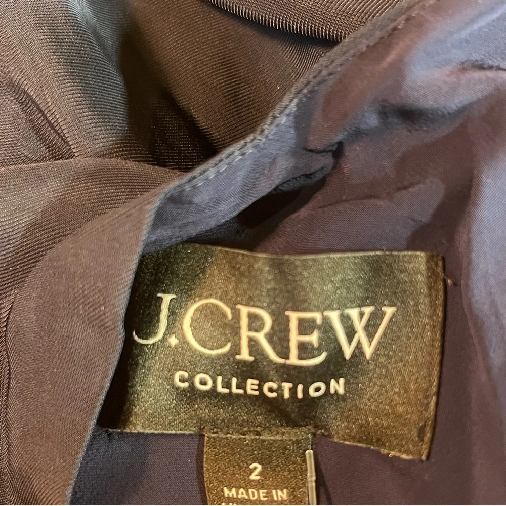 J.Crew Collection halter slip dress in navy - Picture 8 of 9